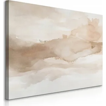 Obraz OBRAZ NA PLÁTNĚ DO OBÝVÁKU LOŽNICE BÉŽOVÝ MURAL ABSTRAKCE BOHO 100x70