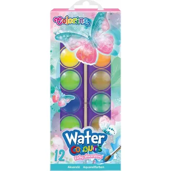 Vodová barva Colorino Akvarelové barvy – malá sada 12 barev Dreams 22297PTR