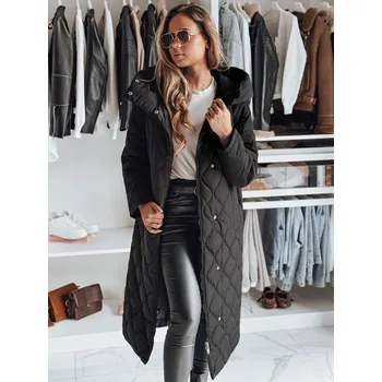 Dámský černý zimní prošívaný kabát LIKEMIRA TY4929 Velikost: XL