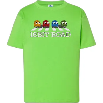 detske-levne-bavlnene-tricko-potisk-pacman-Beatles Barva: Lime - limetková, Dětská bavlněná trička JHK: M