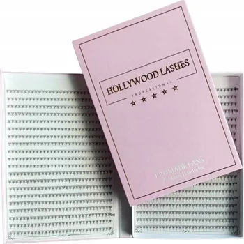 Umělé řasy TRSY ŘAS VĚJÍŘKY PŘIPRAVENÉ 1200ks 3D 0.10C 6mm HOLLYWOOD LASHES