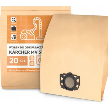 Sáček do vysavače 20x SÁČEK do VYSAVAČE Kärcher MV 5 P Papírový Objemný Sáček SÁČKY 2A-W