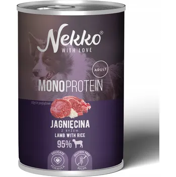 Krmivo pro psa Nekko Monoprotein Adult Krmivo mokrá pro psy Jehněčí s rýží 400g