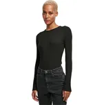 tričko dámské - Rib - URBAN CLASSICS - TB5444 - BLACK - S