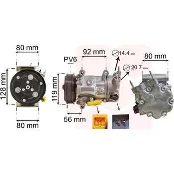 Kompresor klimatizace Kompresor klimatizace VAN WEZEL 0900K255