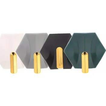 Věšák STYLOVÉ SAMOLEPICÍ VĚŠÁKY DO KOUPELNY SADA MIX BAREV 4ks