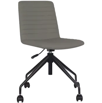 ARCA MOVE BLACK, židle kancelářská, ekologická kůže šedá
