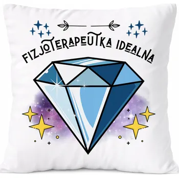 Polštář Dárek Polštář pro fyzioterapeuty s potiskem , bílý