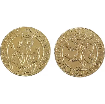 Mincovna Dukát - Zlatý dukát Karla IV., císařská ražba (1355), replika (leštěná mosaz,21 mm) - 2 g