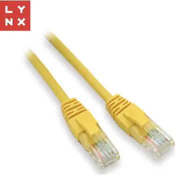 Síťový kabel LYNX CS LYNX UTP patch kabel Cat5e, PVC, CCA, 15m, žlutý LX-UTP5E-150-YELLOW