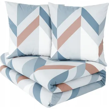 Povlečení Povlečení 140x200 teplé silné flanel mozaika modrá