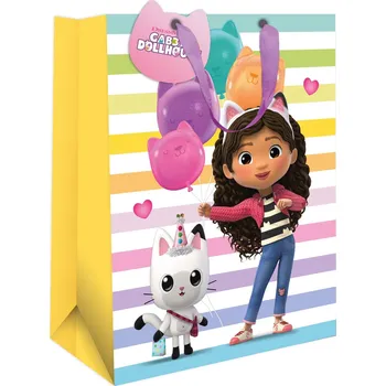 Dárková taška Dárková taška Gábinin Kouzelný Domek pro holčičku Papírové tašky 26x33