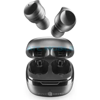 Sluchátka TWS bezdrátová špuntová sluchátka Music Sound FLOW, černá a zpět 99 Kč s ATC Clubem