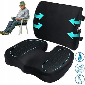 Polštář ORTOPEDICKÝ POLŠTÁŘ BEDERNÍ POLŠTÁŘ do Kanceláře - Paměťová Pěna, Prodyšný