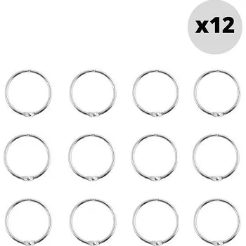 Sprchový držák SPIRELLA sada 12 ks kroužků na sprchové závěsy RINGO SMALL
