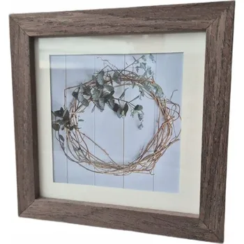 Obraz Rámeček na fotografie 10x10 cm bronzový foto rám k zavěšení hnědý MDF