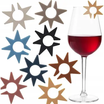 Sklenice Silikonové fixy sklenice a skleničky , 8 ks