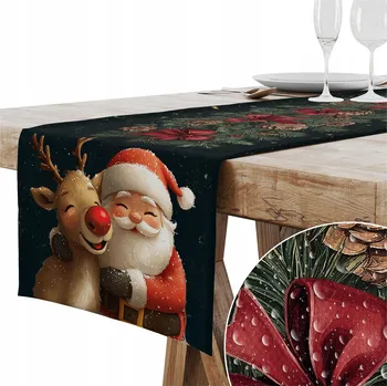 ubrus UBRUS BĚHOUN 40x180 MATNÝ HLADKÝ VÁNOČNÍ DEKORATIVNÍ