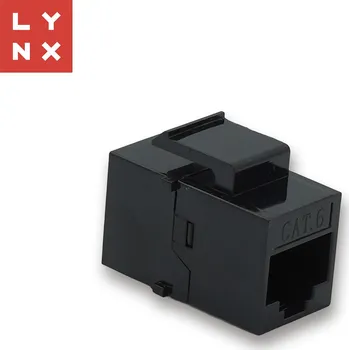 Síťový kabel LYNX CS LYNX keystone spojka UTP Cat6, 8P8C, černá LX-KST-CAT6-UTP