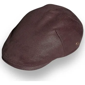 Čepice Hnědá luxusní pánská bekovka Göttmann -eko- kůže GT-Haywood-715-27 Vyberte velikost: 60