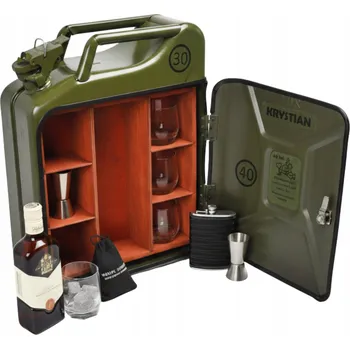 Sklenice Prémiová sada KANISTER BAR 3 sklenice placatka sklenička chladící kameny OCEL