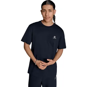 Pánské tričko tričko Converse Standard Fit Left Chest Star Chevron Emb/CVM5T876 - BLK/Converse Black XXL