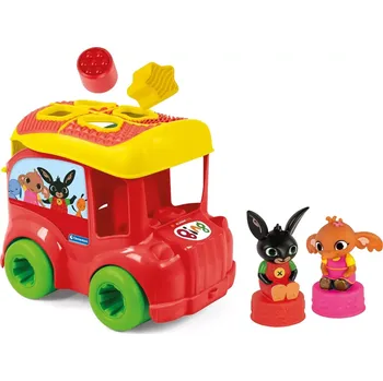Hračka pro nejmenší CLEMENTONI Soft Clemmy Vkládací senzorický autobus Bing s 8 kostkami