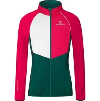 Dámská mikina GLACIERA dámská funkční sportovní mikina fuchsie/bílá/zelená M