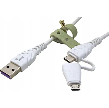 Datový kabel BIOND USB 2.0 kabel USB A(M) - USB C(M) + microUSB B(M), 3A, 1,2m