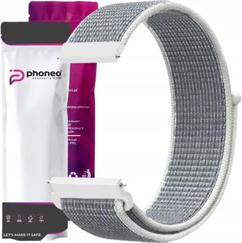 Řemínek na hodinky UNIVERZÁLNÍ ŘEMÍNEK PRO CHYTRÉ HODINKY PHONEO NA SUCHÝ ZIP 20 MM, ŠEDÝ