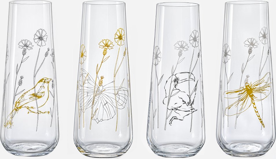 Sada sklenic na Prosecco LOUKA 250ml 4ks * (Cena za set 4 kusy)