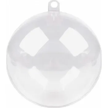Vánoční ozdoba Plastová koule/baňka Ø5 cm dvoudílná (k dozdobení)
