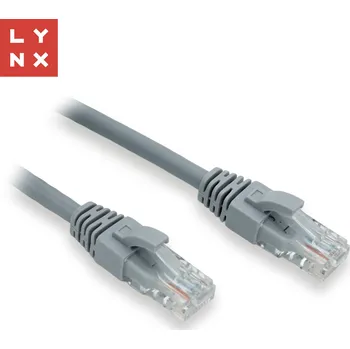 Kabel LYNX CS LYNX UTP patch kabel Cat6, PVC, 15m, šedý LX-UTP6-150-GREY