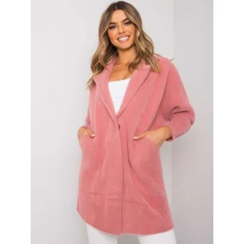 Dámský kabát Dámský kabát z alpaky NORA růžový