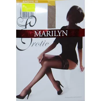 Dámské punčochy Punčochy Marilyn samodržící erotické 15 nero 5-XL