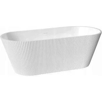 Vana Volně stojící oválná vana s vroubkovaným/rýhovaným povrchem 170x75 cm s přepadem