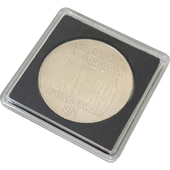 Obal pro sběratelský předmět Leuchtturm 38 mm - Plastová kapsle/bublinka na mince QUADRUM - 1 kus