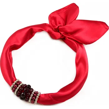 Magotex Šátek s bižuterií Letuška - červený