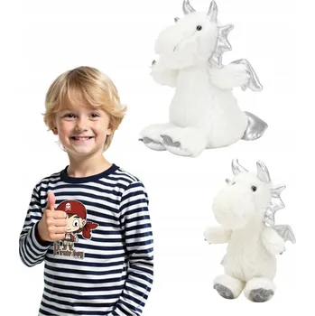 plyšák Plyšový Drak Šimon Bílý Plyšák Captain Mike