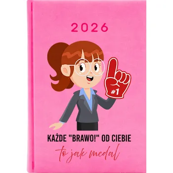 Kalendář Knižkový kalendář 2026 A5 FunnyCase růžový