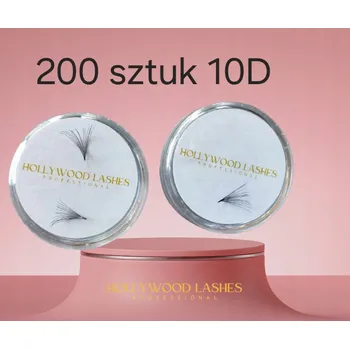 Umělé řasy HOTOVÉ TRSY ŘAS 10D 0,05C 10MM 200ks Hollywood Lashes