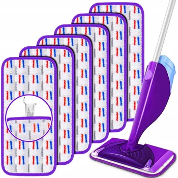 Vrták Návleky na plochý mop, sada 6 kusů, opakovaně použitelné