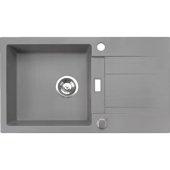 Granitový dřez Jednokomorový granitový dřez Brenor Athena, šedý