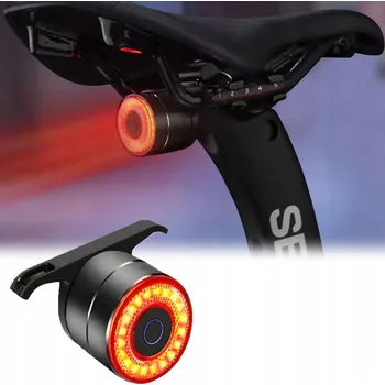 Cyklosvítilna Inteligentní zadní LED světlo na kolo USB-C - červené