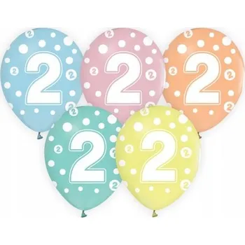 Balónek Balónky s čísly 7, 12 palců, 5 ks Narozeniny