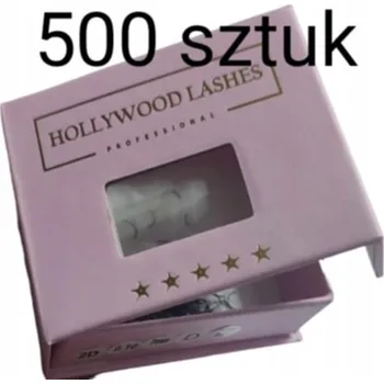 Péče o řasy a obočí HOTOVÉ TRSY ŘAS 2D 0,07C 14MM 500ks Hollywood Lashes