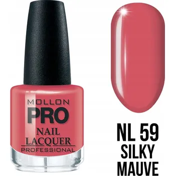 Přípravek na nehty 59. Silky Mauve - Klasický lak na nehty s vytvrzujícím účinkem Hardening Nail Lacquer 15 ml - Mollon PR