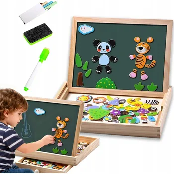Kancelářský nábytek Magnetická tabule puzzle oboustranná tabule na kreslení