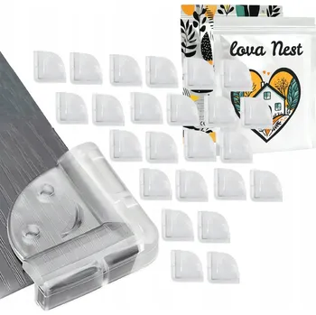 Dětská zábrana OCHRANA ROHŮ STOLŮ A SKŘÍNĚK, SILIKONOVÉ ROHY, TROJÚHELNÍKOVÉ KRYTKY 24 KS