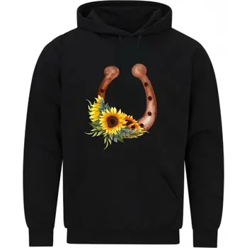 Pánská mikina Pánská mikina Slunečnicová Podkova (Velikost: 5XL, Barva: Černá)